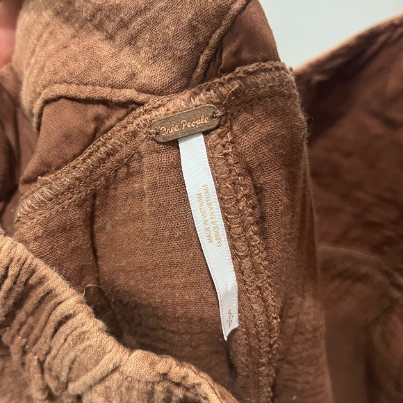 Free People Brown Tie Back Jumpsuit w/ Pockets - Size S - Picture 4 of 4